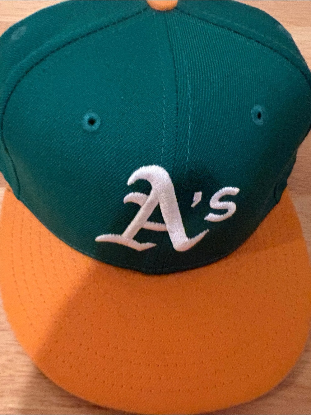 Vintage Las Vegas Oakland A's Athletics Green Gold New Era Cap Hat Size 7 3/8